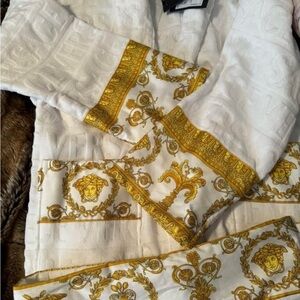 Versace White and Gold Robe